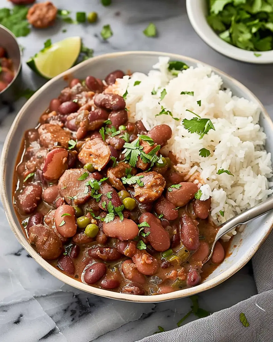 Red Beans and Rice: Easy Comfort Food with Turkey Bacon and Chicken Ham