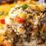Slow Cooker Steak and Cheddar Potato Casserole