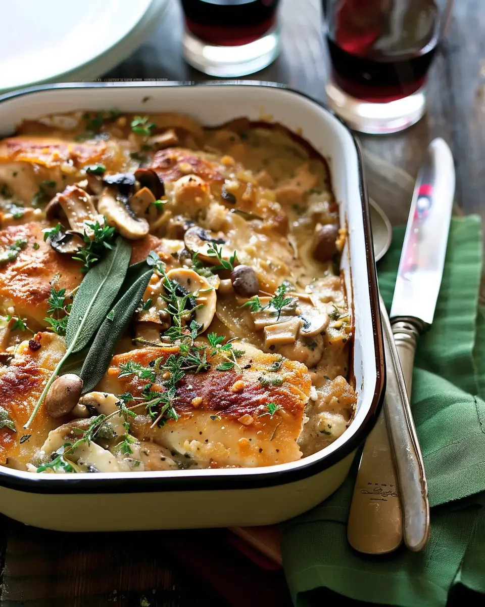 Chicken-Mushroom-Sage Casserole: A Cozy and Easy Dinner Delight