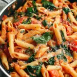 Delicious Spinach Tomato Pasta