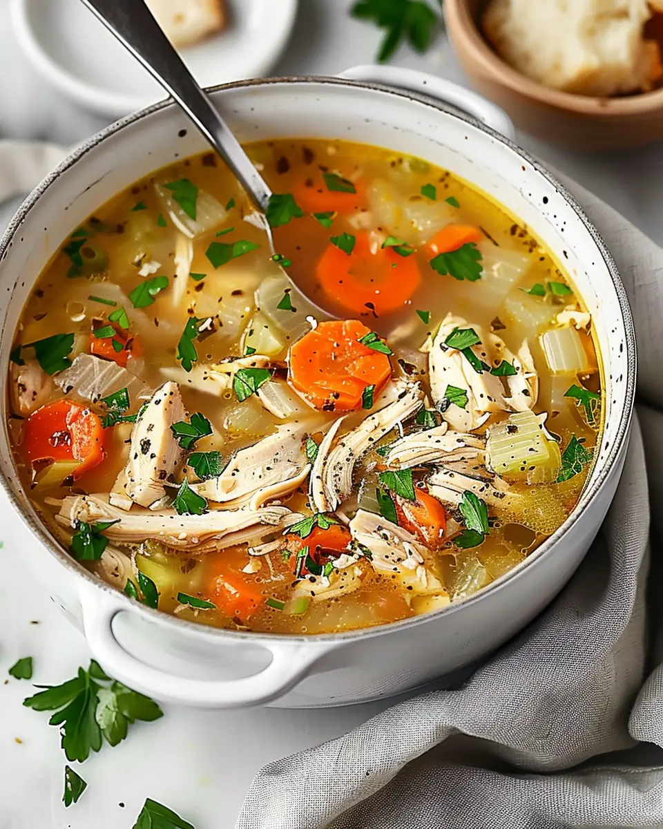 Chicken Soup Bliss: Easy Comfort in Every Bowl with Turkey Bacon