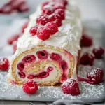 Raspberry Roll Cake