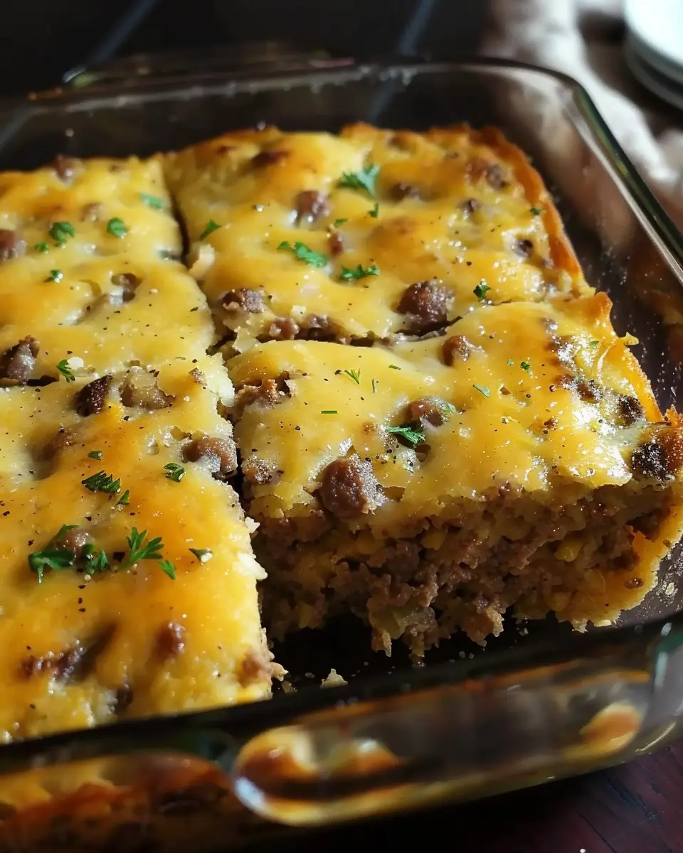 Easy Sausage Pancake Casserole