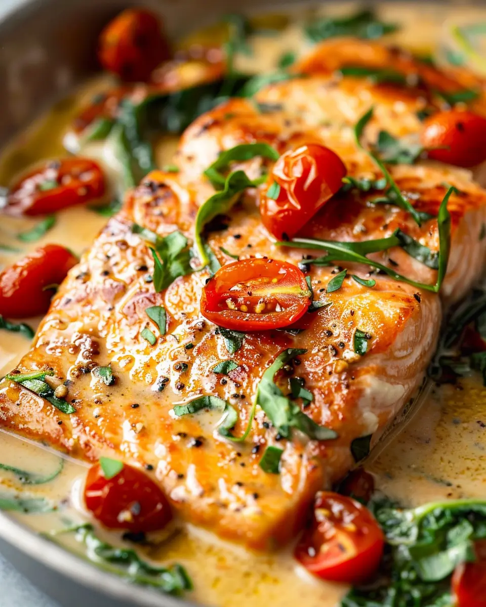 Creamy Tuscan Salmon with Turkey Bacon: A Delicious Twist