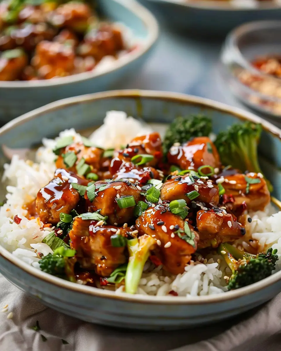 Sticky Chicken Rice Bowls Recipe for Easy Comfort Food Enjoyment