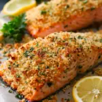 Crispy Parmesan Crusted Baked Salmon