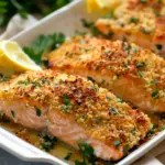 Crispy Parmesan Crusted Baked Salmon
