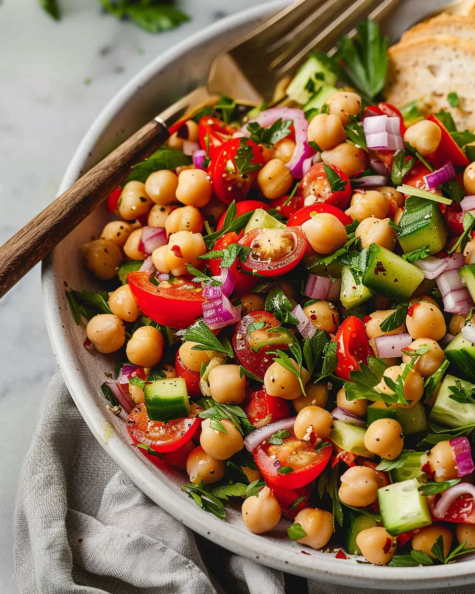Chickpea Salad: Easy, Flavorful Twist with Turkey Bacon and Chicken Ham
