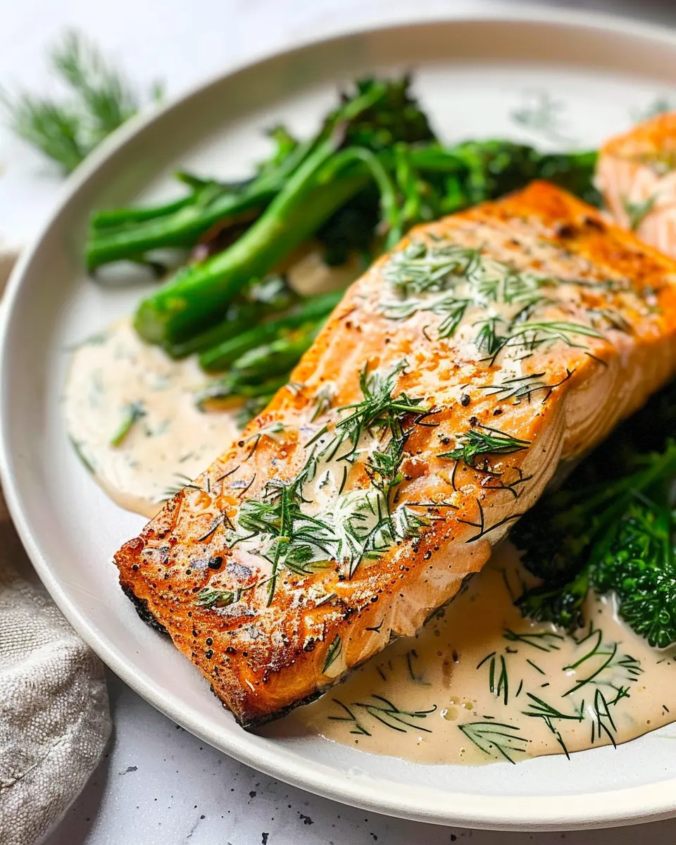 Creamy Dill Salmon with Turkey Bacon: Easy and Flavorful Delight