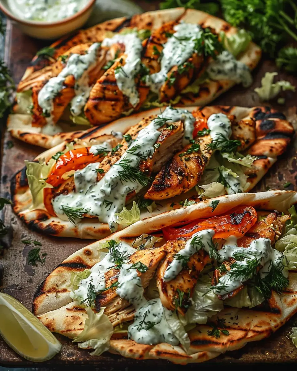 Sheet Pan Chicken Pita with Herby Ranch