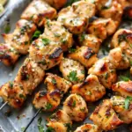 Garlic Parmesan Chicken Skewers