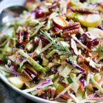 Apple Coleslaw with Cranberries and Pecans