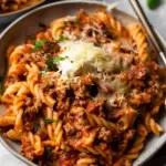 Ground Beef Pasta Recipe in Tomato Sauce