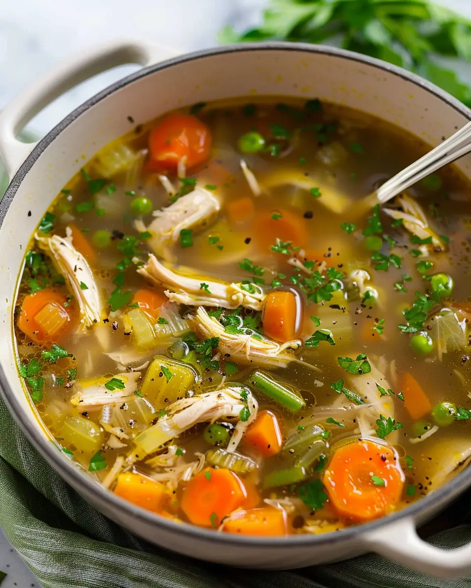 Chicken Vegetable Soup: Easy Comfort with Turkey Bacon Boost