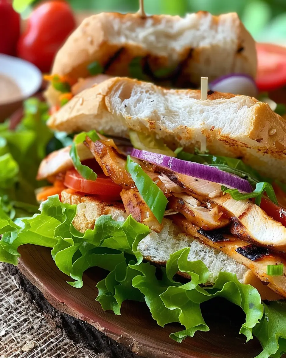 Thai-Style Spicy Grilled Chicken Sandwich: A Juicy Twist with Turkey Bacon