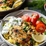 Dump-and-Bake Chicken Tzatziki with Rice Recipe