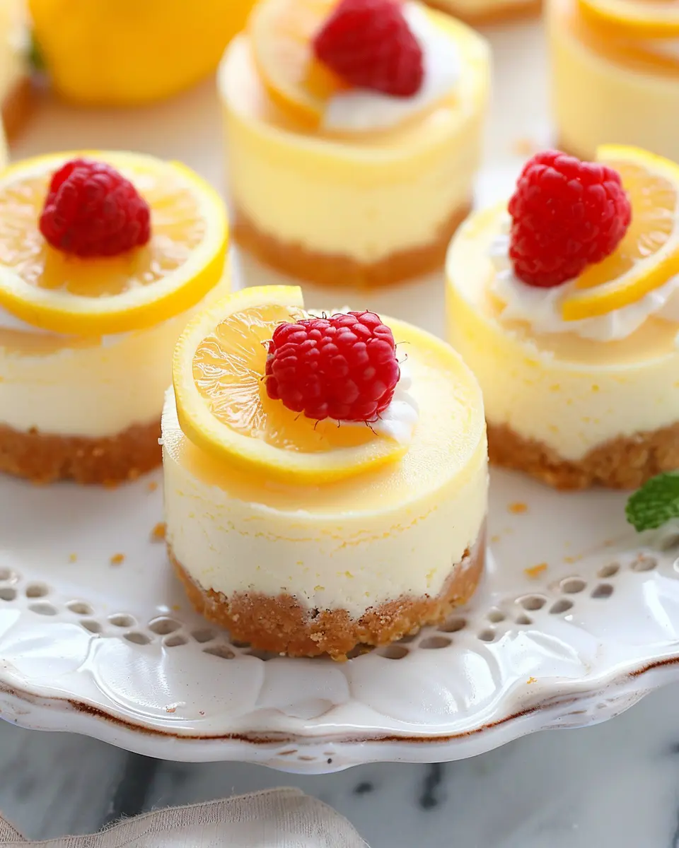 Mini Lemon Cheesecakes