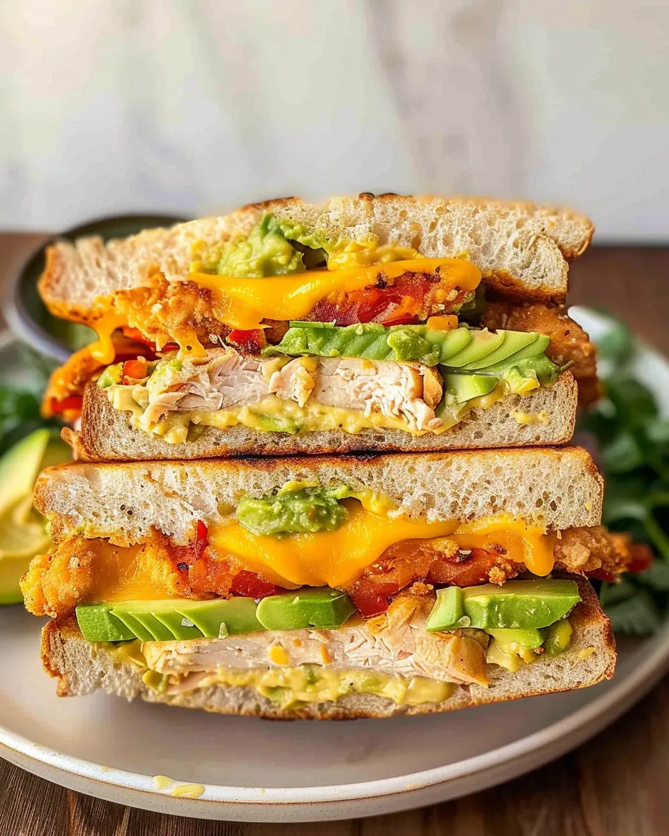 Chicken Avocado Melt: The Best Turkey Bacon Sandwich Ever