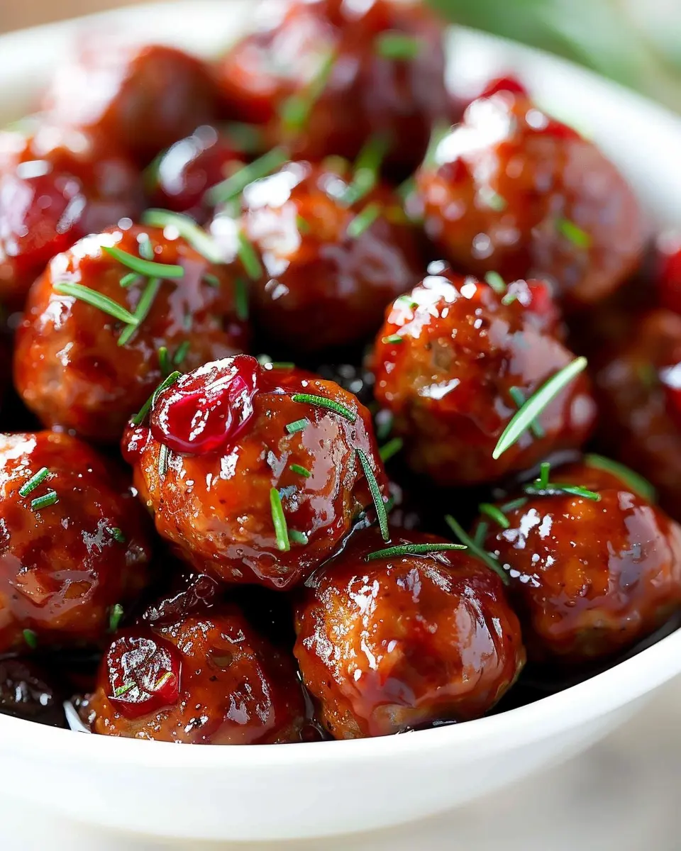 Best Christmas Cranberry Meatballs with Turkey Bacon Twist