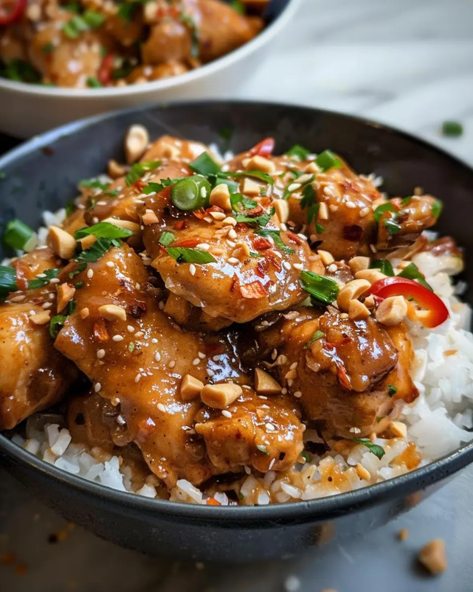 Irresistible Thai Peanut Chicken: A Quick and Indulgent Delight
