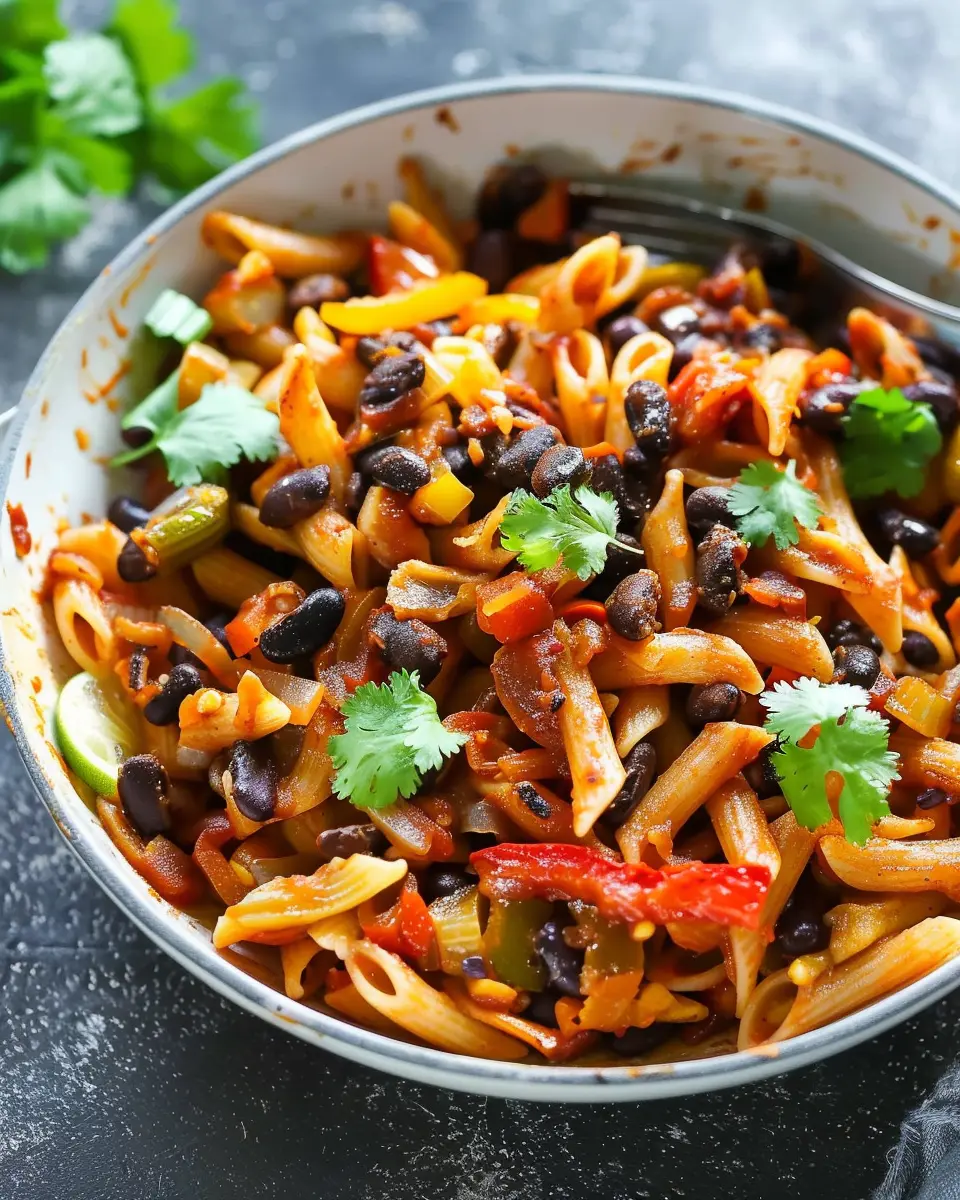 One Pot Black Bean Fajita Pasta: Easy, Flavorful Family Meal