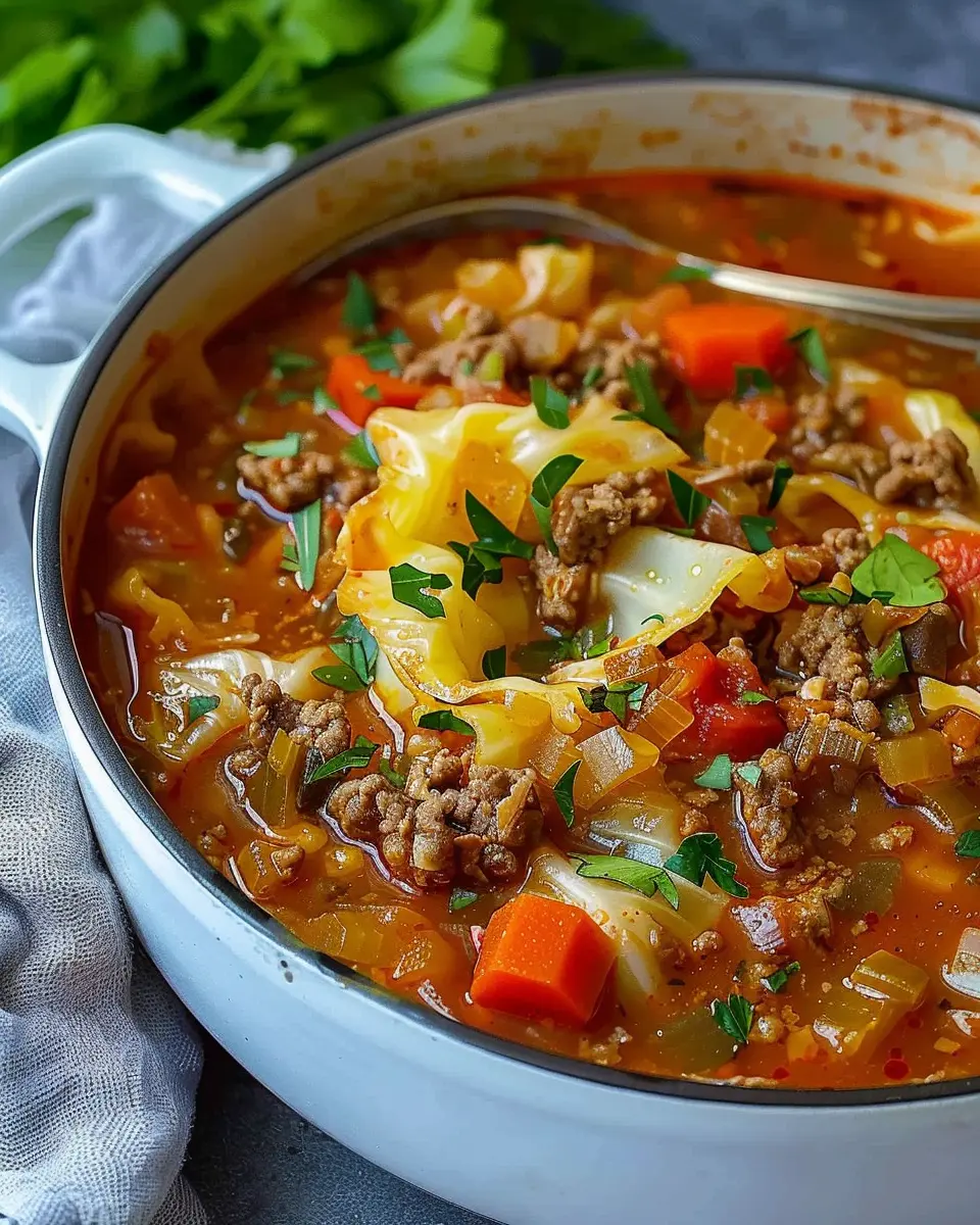 Cabbage Roll Soup: A Hearty Twist with Turkey Bacon and Chicken Ham
