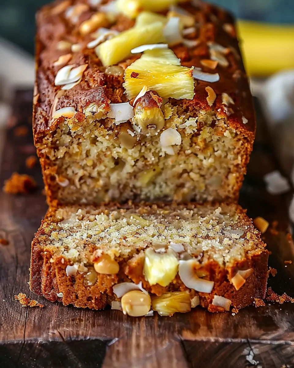 Hawaiian Banana Bread with Pineapple: Easy Recipe with Coconut &amp; Macadamia Nuts