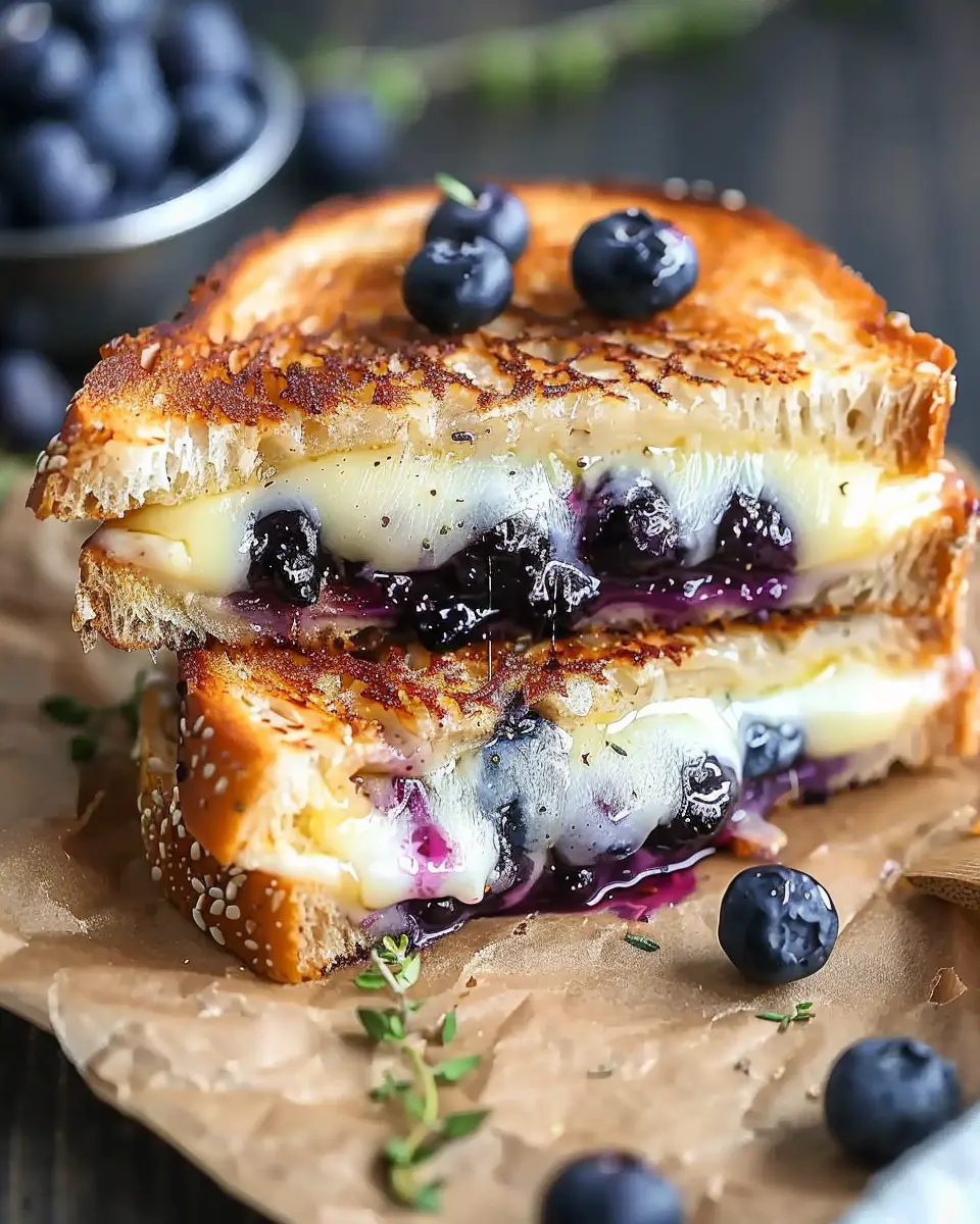 Crispy Blueberry Grilled Cheese