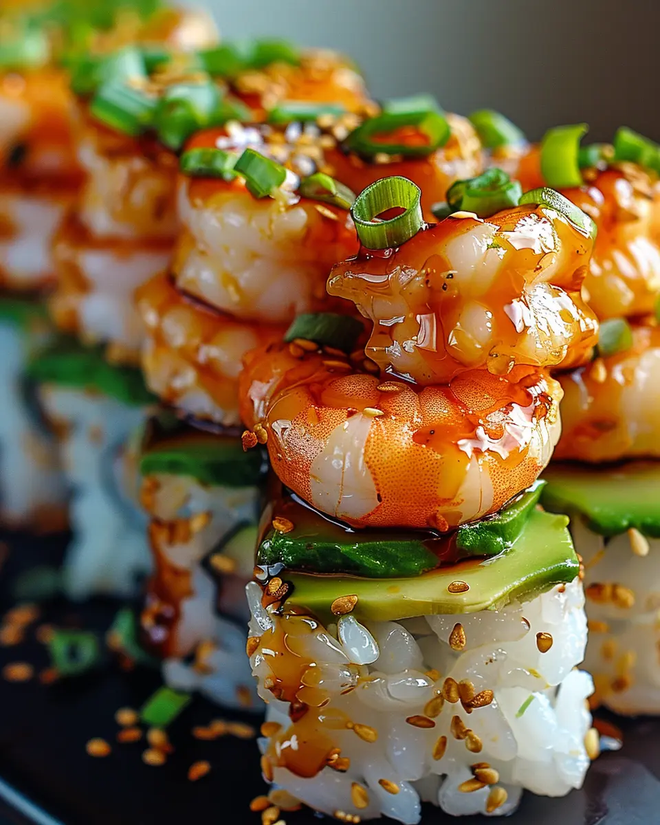 Spicy Shrimp Sushi Stacks: Easy and Delicious Homemade Delight