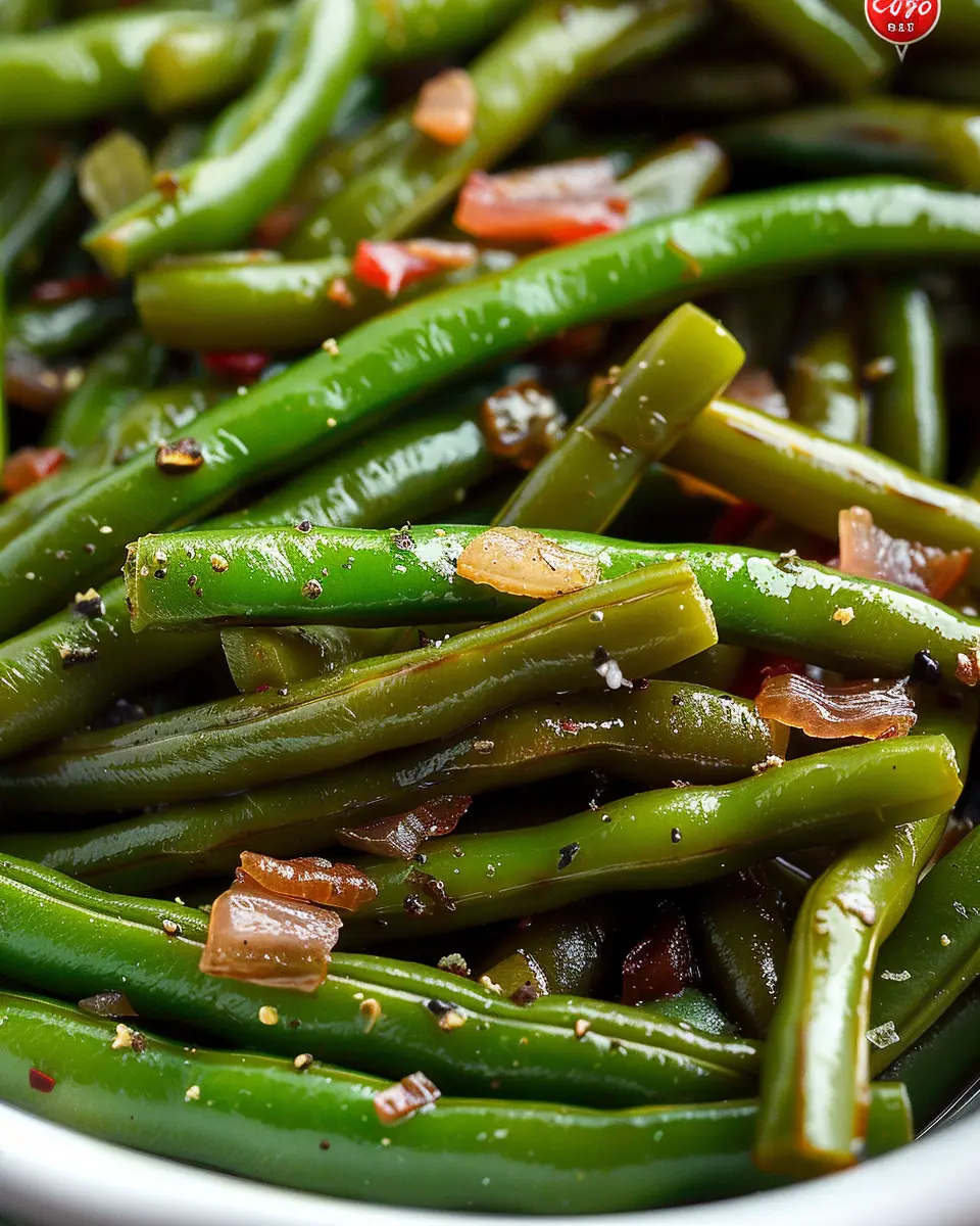 Crockpot Green Beans Recipe: Easy Turkey Bacon &amp; Chicken Ham Delight