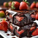 Chocolate Covered Strawberry Brownies