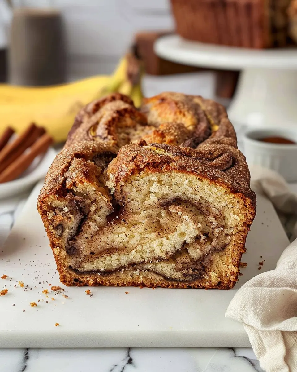 Cinnamon Swirled Banana Bread