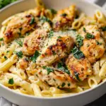 Healthy Garlic Parmesan Chicken Pasta