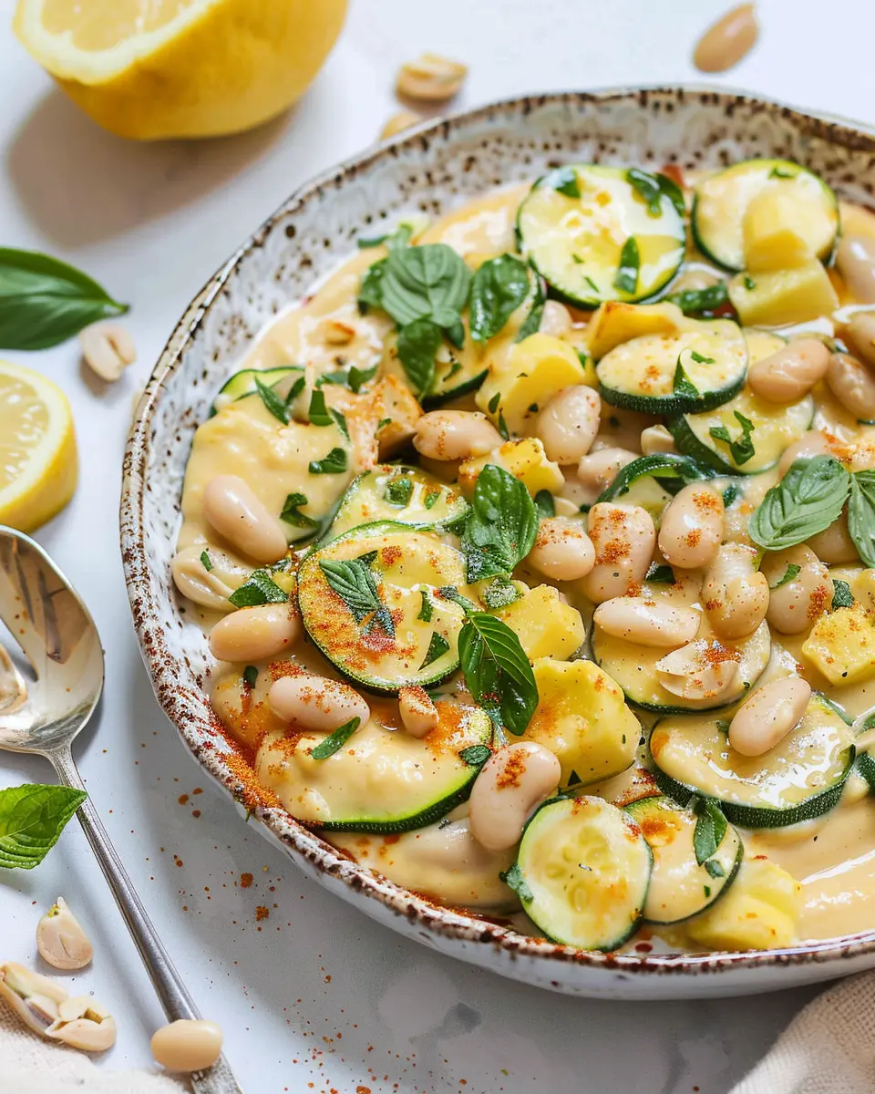 Creamy Lemony Courgette Butterbeans: A Delightfully Easy Dish