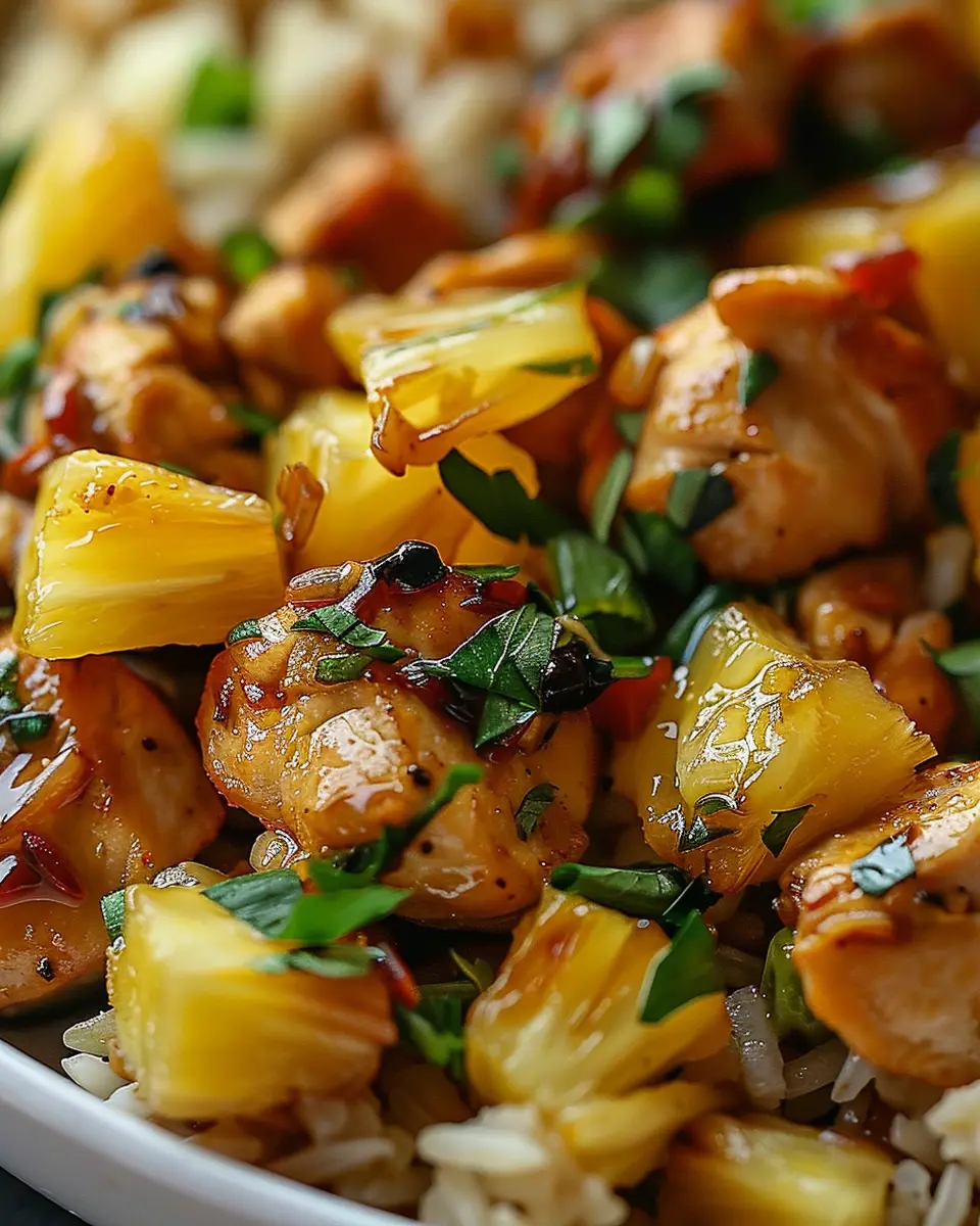 Pineapple Chicken and Rice: Easy, Juicy Recipe with Turkey Bacon