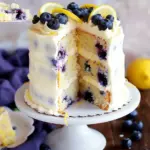 Lemon Blueberry Cake with Lemon Cream Cheese Buttercream