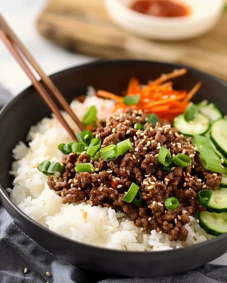 Korean Ground Beef Bowl: Easy, Delicious Comfort Food Delight