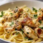 Healthy Garlic Parmesan Chicken Pasta