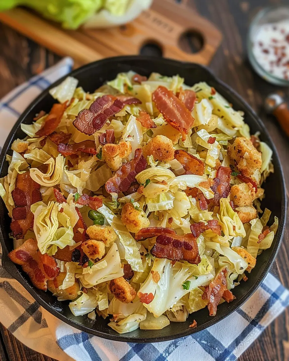 Southern Fried Cabbage and Turkey Bacon: A Comforting Delight
