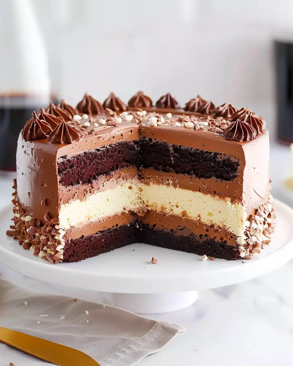 Tuxedo Cake: Indulgent Triple Chocolate Mousse Delight