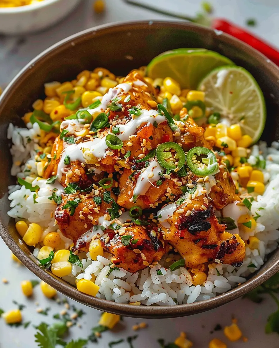 Street Corn Chicken Rice Bowl: Easy Comfort Food Delight
