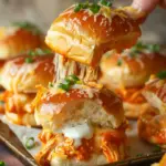 Sheet Pan Buffalo Chicken Sliders