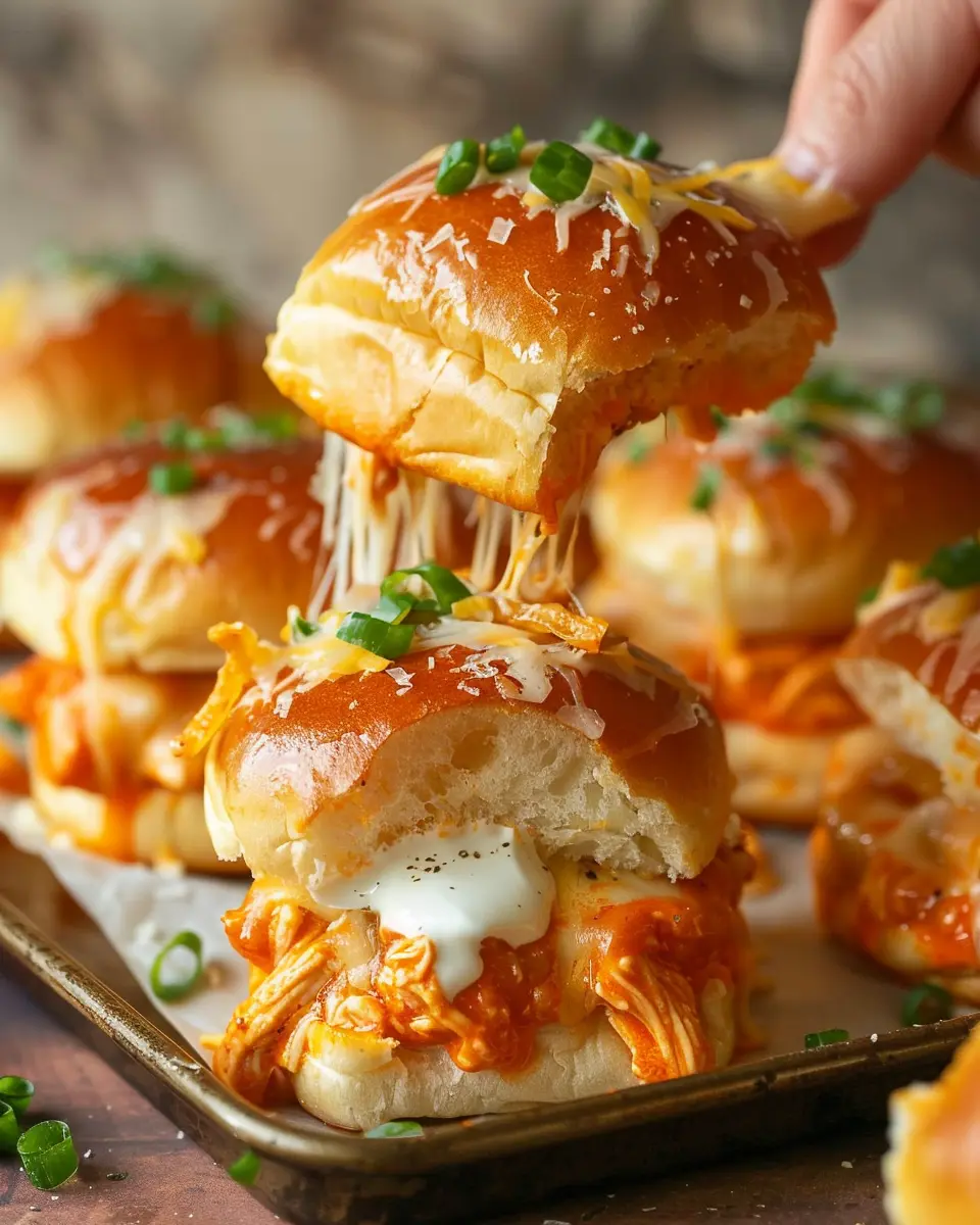 Sheet Pan Buffalo Chicken Sliders