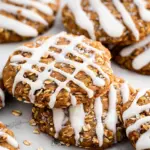 Healthy Iced Gingerbread Oatmeal Cookies