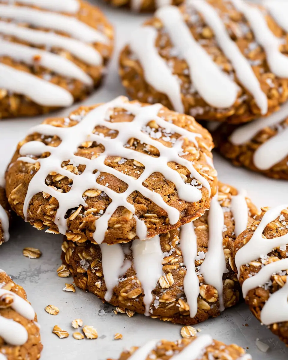 Healthy Iced Gingerbread Oatmeal Cookies for Guilt-Free Indulgence