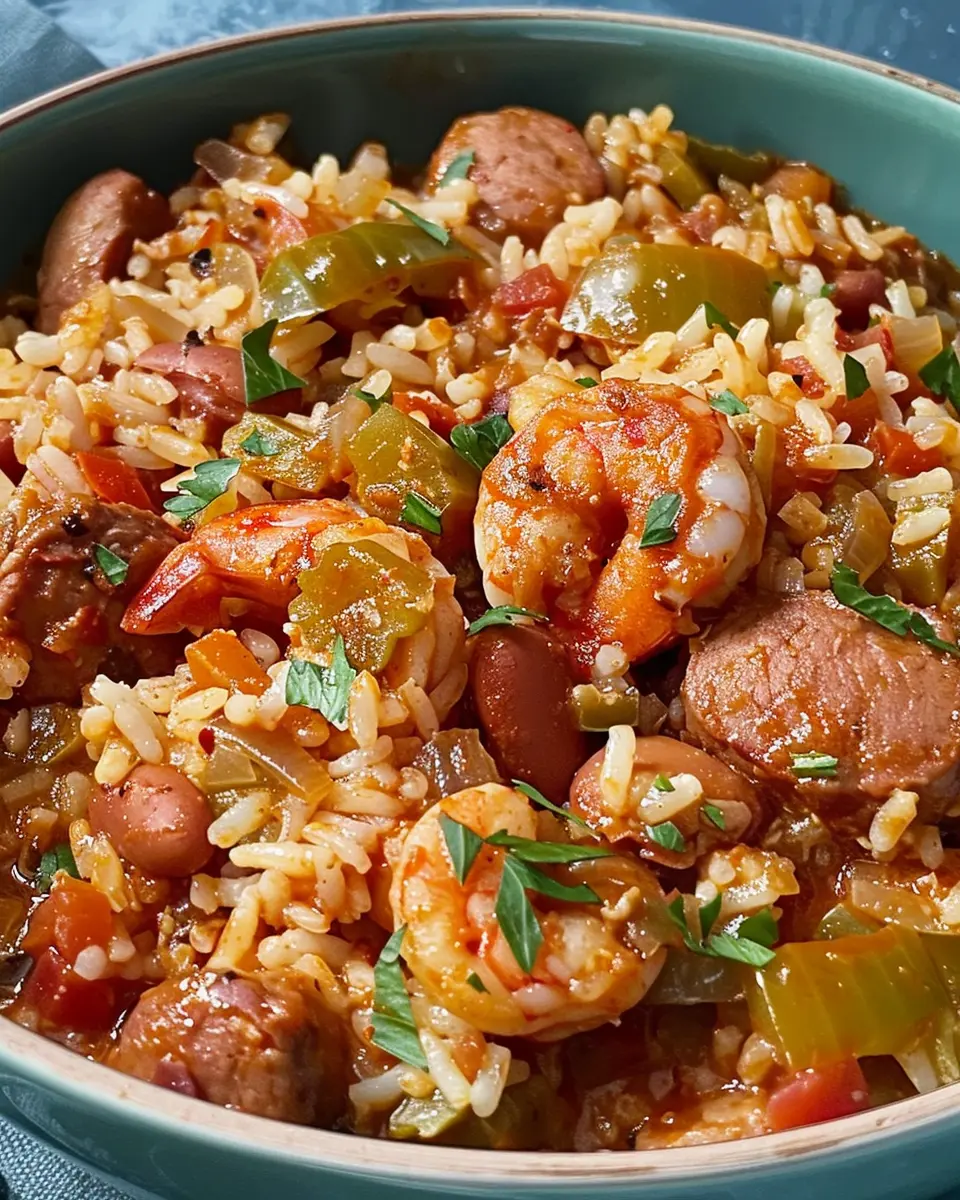 Colleen’s Slow Cooker Jambalaya: Easy Turkey Bacon &amp; Chicken Ham Delight