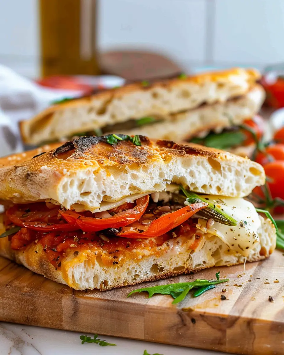 Focaccia Sandwich: Easy Turkey Bacon and Chicken Ham Delight