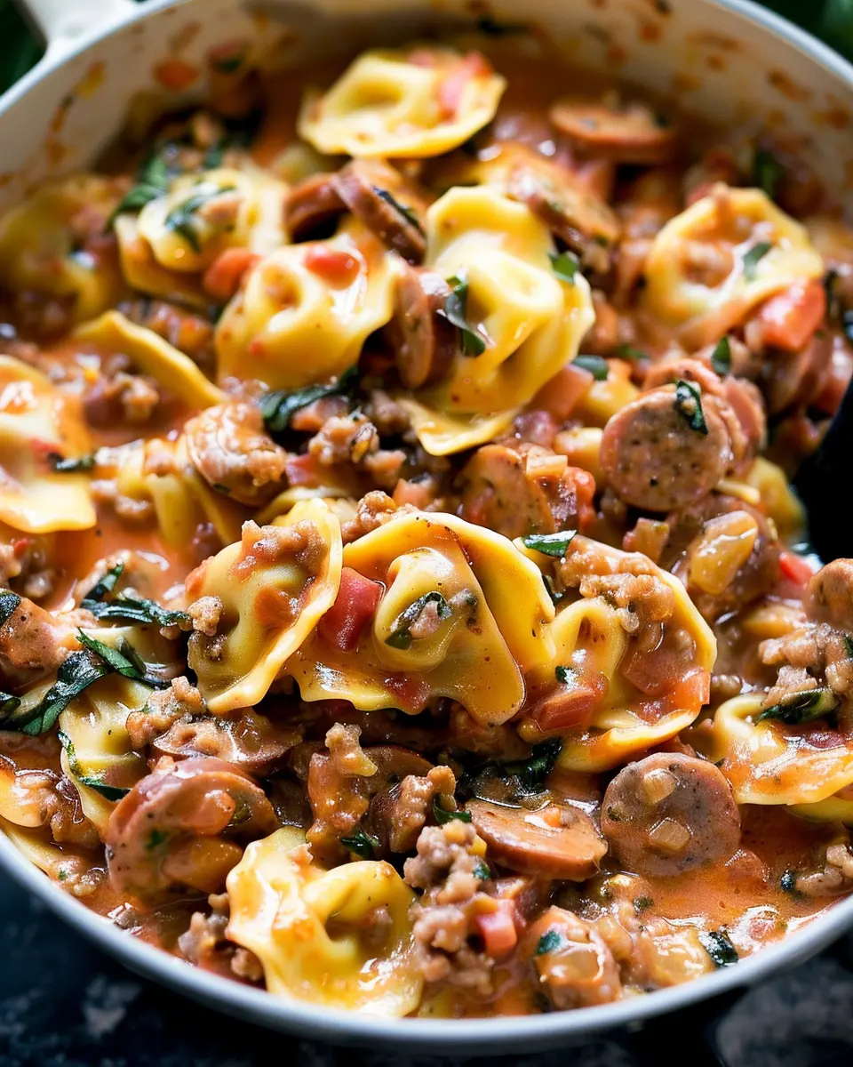 Slow Cooker Sausage and Cheese Tortellini: Easy Comfort Food Delight