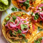 Easy Rotisserie Chicken Tostadas with Quick Pickled Onions