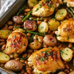 Honey Mustard Chicken, Beans and Potatoes